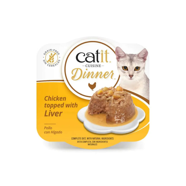 Catit Chicken Dinner konservai katėms su vištiena, kepenėlėmis, 80 g