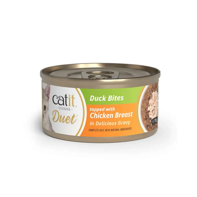 Catit Cuisine Duet konservai katėms su antiena ir vištiena, 75 g