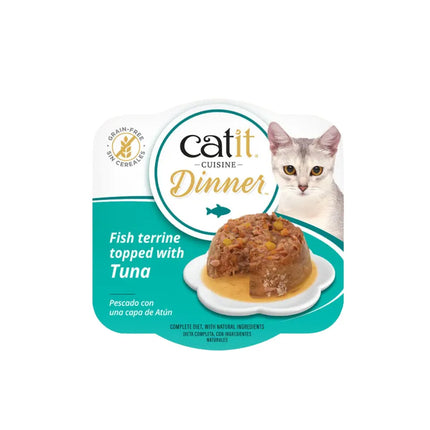 Catit Fish Dinner konservai katėms su žuvimis ir tunu, 75 g