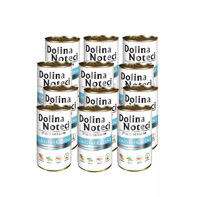 Konservai šunims su ėriena Dolina Noteci Premium, 12 x 400 g
