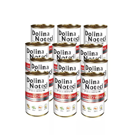 Konservai šunims su jautiena Dolina Noteci Premium, 12 x 400 g