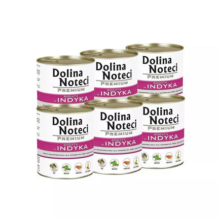 Konservai šunims su kalakutiena Dolina Noteci Premium, 6 x 800 g