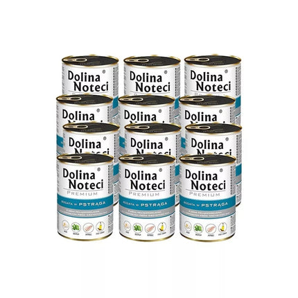 Konservai šunims su upėtakiu Dolina Noteci Premium, 12x400 g