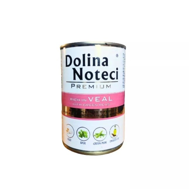 Dolina Noteci Premium konservai šunims su veršiena ir žaliaisiais žirneliais 400 g