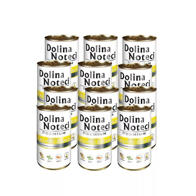 Konservai šunims su vištiena Dolina Noteci Premium, 12 x 400 g