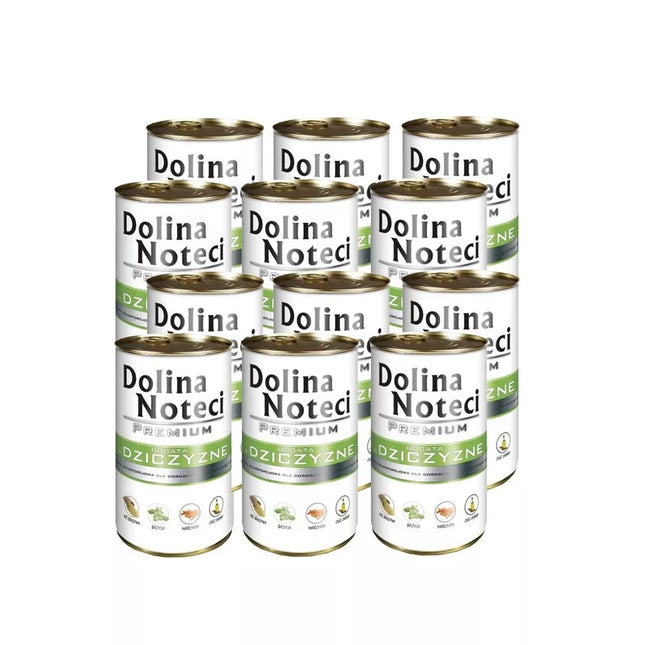 Konservai šunims su žvėriena Dolina Noteci Premium, 12 x 400 g
