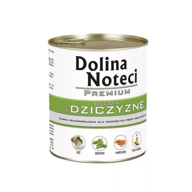 Konservai šunims su žvėriena Dolina Noteci Premium 800 g