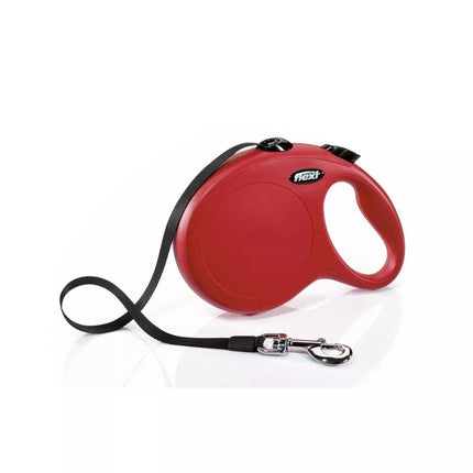 Flexi New Classic S automatinis pavadys raudonas, 5 m, juostelė