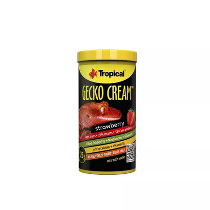 Tropical Gecko Cream Strawberry pašaras ropliams, 100 ml