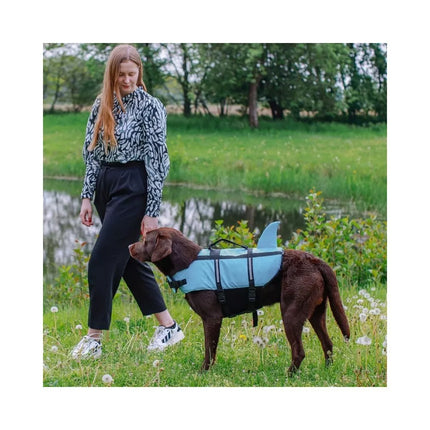 Gelbėjimo liemenė šuniui Sharki XL, žydra, 45 cm