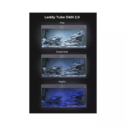Glossy 100 ST Day&Night akvariumas stačiakampis, juodas, 100x40x60 cm