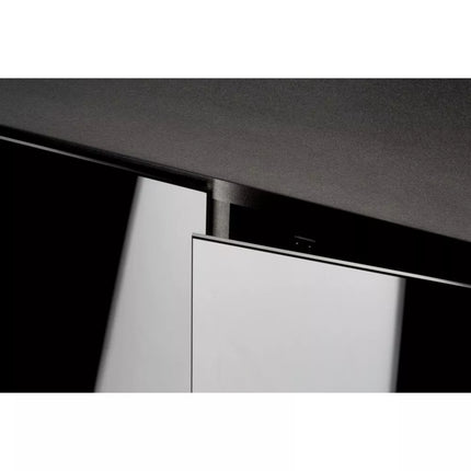 Glossy 120 spintelė stačiakampė juoda su durelėmis, 120 cm