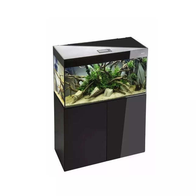 Glossy 80 ST Day&Night akvariumas stačiakampis, juodas, 80x35x50 cm