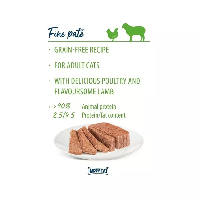 Happy Cat Duo konservai katėms su paukštiena ir ėriena, 100 g