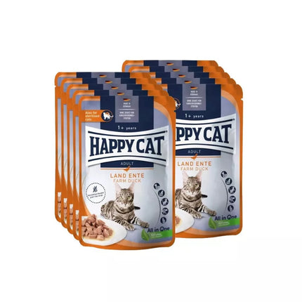 Happy Cat guliašas katėms su antiena LandEnte, 10x85 g