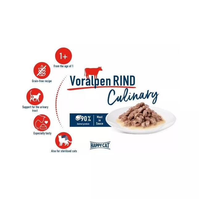 Happy Cat guliašas katėms su jautiena VoralpenRind, 85 g
