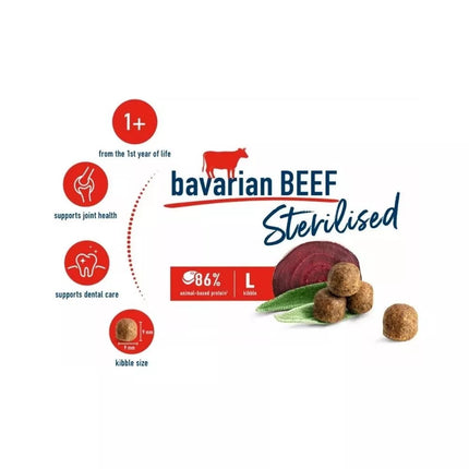 Happy Cat visavertis pašaras sterilizuotoms katėms su jautiena Sterilised Voralpen Rind, 4 kg