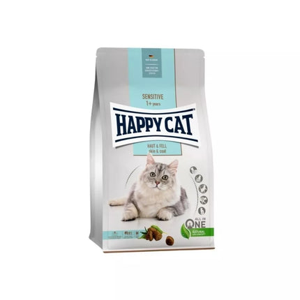 Happy Cat visavertis pašaras suaugusioms katėms puoselėjantis odą ir kailį Sensitive Haut&Skin, 1,3 kg