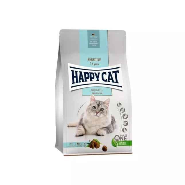Happy Cat visavertis pašaras suaugusioms katėms puoselėjantis odą ir kailį Sensitive Haut&Skin, 1,3 kg
