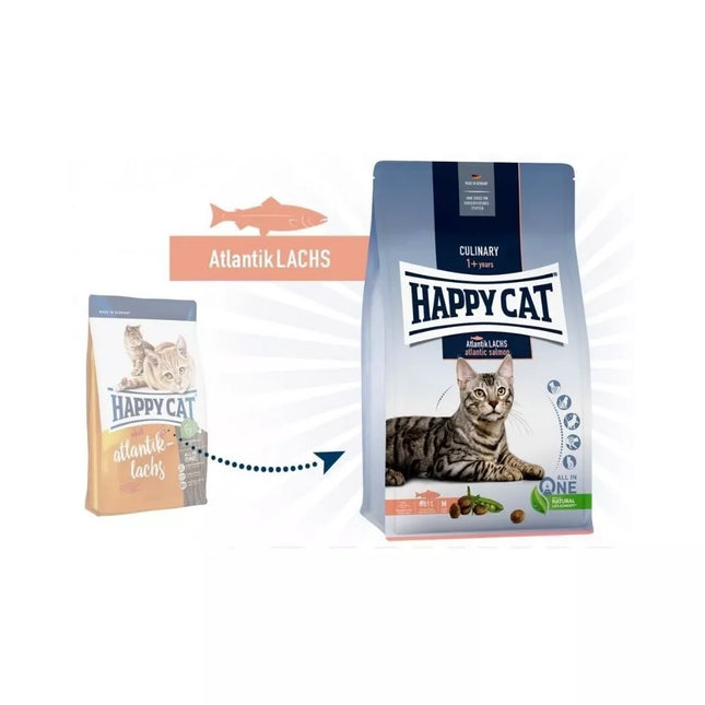 Happy Cat visavertis pašaras suaugusioms katėms su lašiša Culinary AtlantikLachs, 1,3 kg