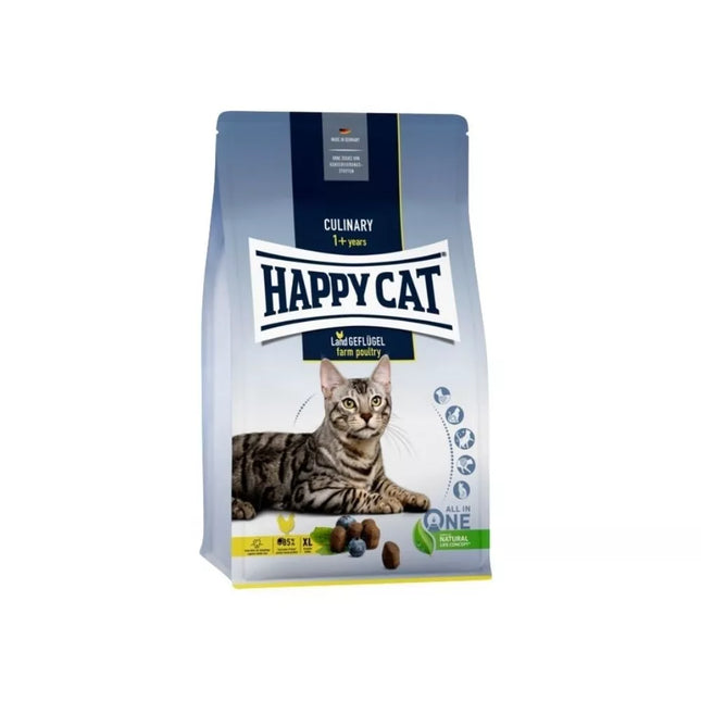 Happy Cat visavertis pašaras suaugusioms katėms su paukštiena Culinary LandGeflugel, 4 kg