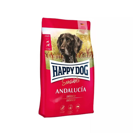 Happy Dog Andalucia visavertis pašaras suaugusiems šunims su Iberijos kiauliena ir ryžiais, 11 kg