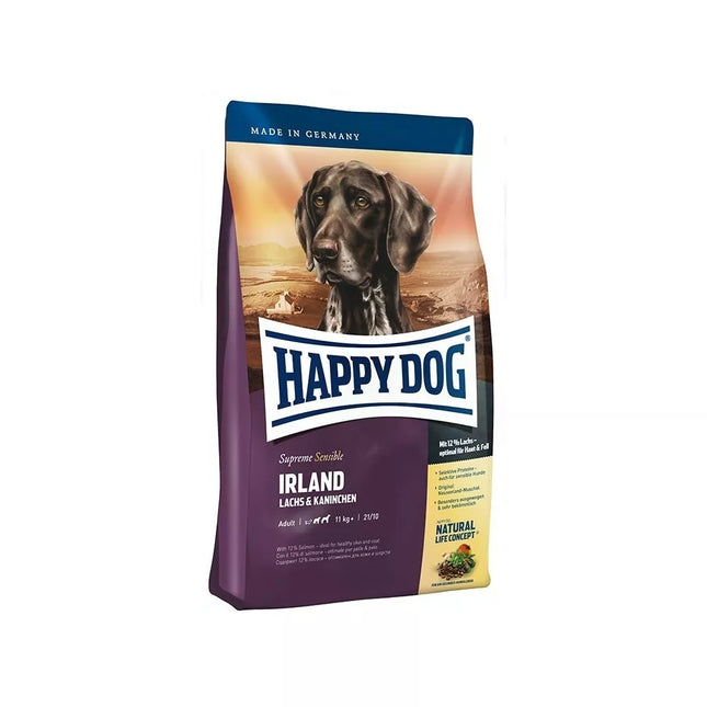 Happy Dog maistas suaugusiems šunims su triušiena ir lašiša Ireland 1 kg