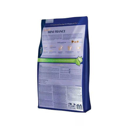 Happy Dog Mini France visavertis pašaras mažų veislių suaugusiems šunims su antiena ir bulvėmis 4 kg