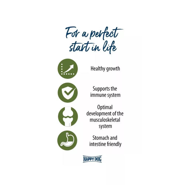 Happy Dog Puppy Lamb&Rice pašaras su ėriena ir ryžiais jauniems šuniukams nuo 1 mėn. iki 6 mėn., 1 kg