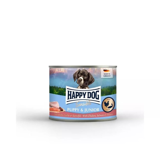 Happy Dog Sensible Puppy Lachs konservai jauniems šuniukams su lašiša, 200 g