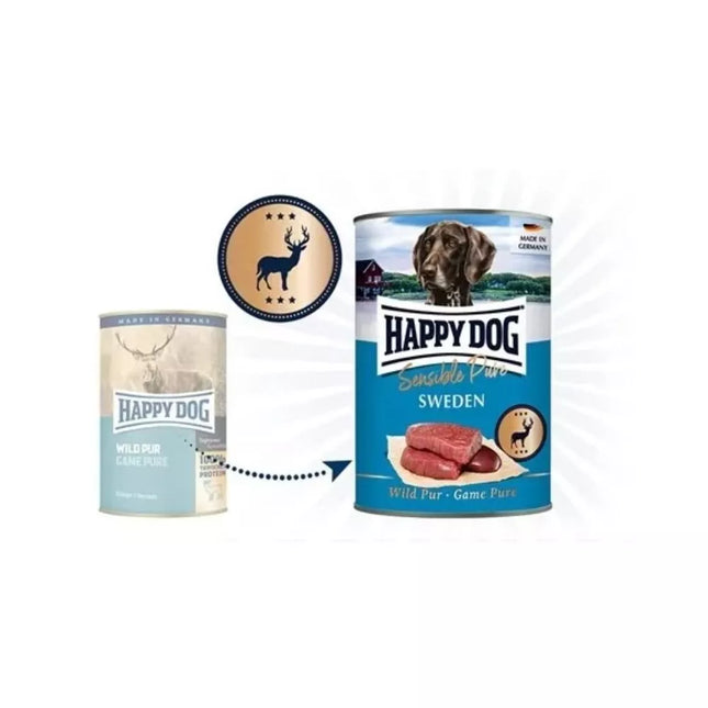 Happy Dog Sensitive Pure Sweden konservai šunims su žvėriena, 800 g