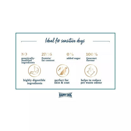 Happy Dog XS Mini Bali visavertis pašaras mažų veislių suaugusiems šunims su vištiena ir ciberžole, 300 g