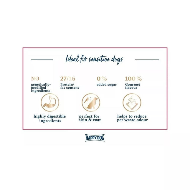 Happy Dog XS Mini Japan visavertis pašaras mažų veislių suaugusiems šunims su upėtakiais ir jūrų dumbliais, 1,3 kg