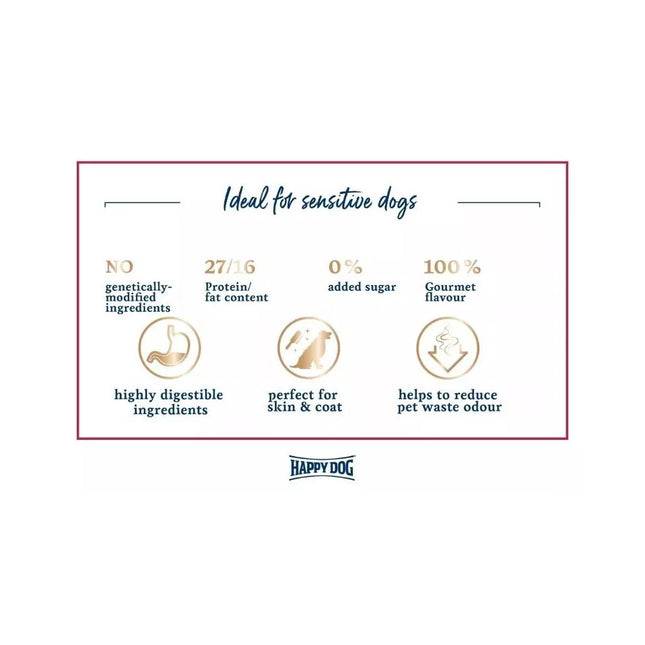 Happy Dog XS Mini Japan visavertis pašaras mažų veislių suaugusiems šunims su upėtakiais ir jūrų dumbliais, 300 g