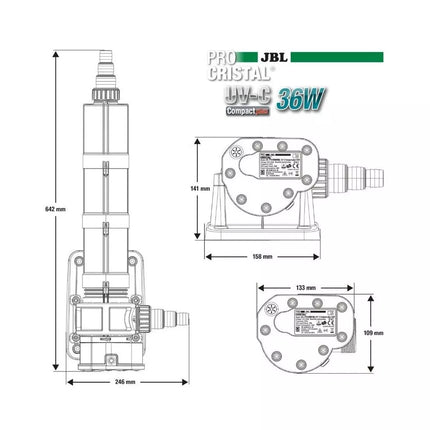 JBL sterilizatorius ProCristal Compact Plus UV-C 36 W