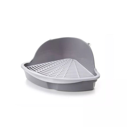 Kampinis tualetas graužikams su tinkleliu, 25x25x34 cm, pilkas