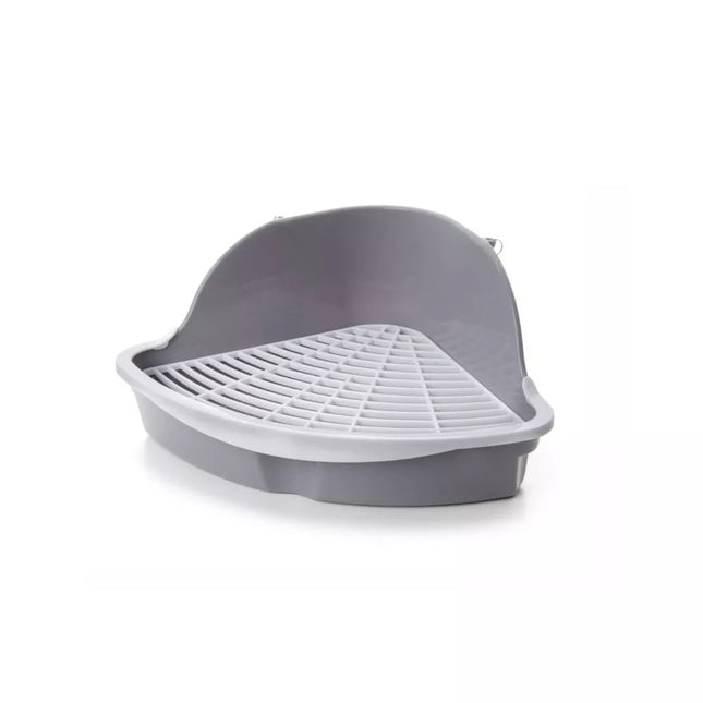 Kampinis tualetas graužikams su tinkleliu, 25x25x34 cm, pilkas