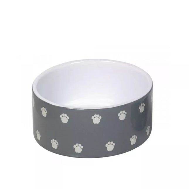 Keramikinis dubenėlis Pata pilkas/baltas, 18x7 cm, 1100 ml