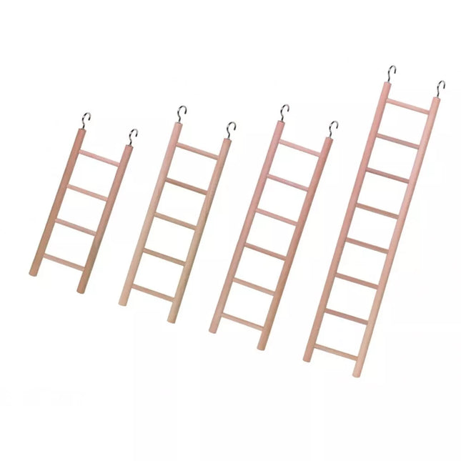 Žaislas paukščiams medinės kopėtėlės, 5 pakopos, 22x7 cm