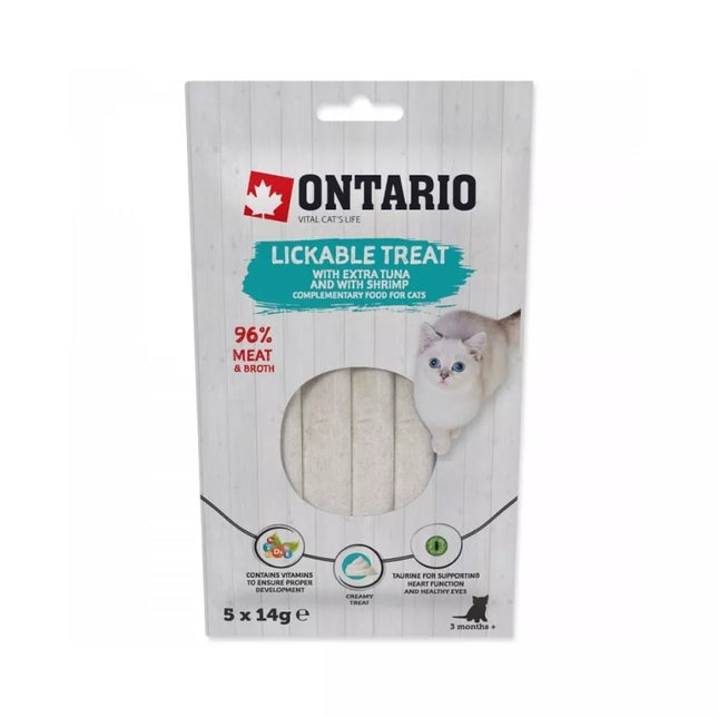 Kreminis skanėstas katėms su tunu ir krevetėmis, 5x14 g