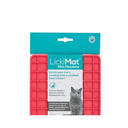 Laižymo kilimėlis LickiMat Cat Playdate Tuff, raudonas