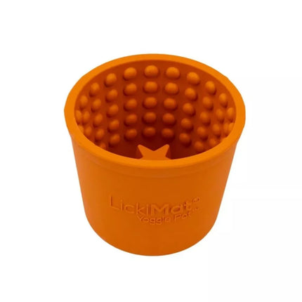 Laižymo puodelis LickiMat Dog Yoggie Pot, oranžinis