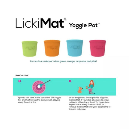 Laižymo puodelis LickiMat Dog Yoggie Pot, rožinis