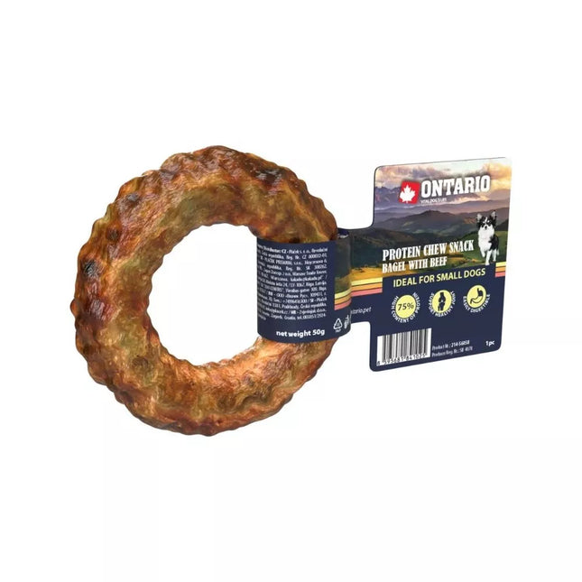 Ontario skanėstas šunims jautienos skonio riestainis, 8,9 cm