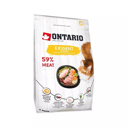 Ontario visavertis pašaras suaugusioms katėms Cat Exigent, 0,4 kg
