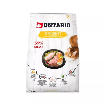 Ontario visavertis pašaras suaugusioms katėms Cat Exigent, 2 kg