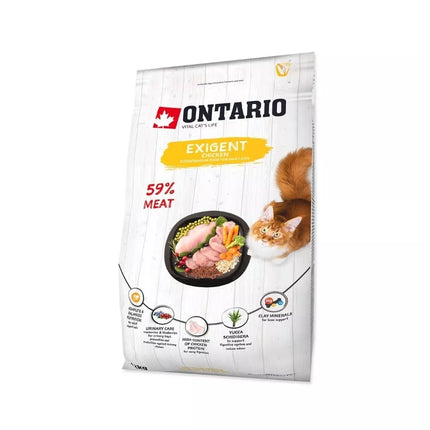 Ontario visavertis pašaras suaugusioms katėms Cat Exigent, 2 kg