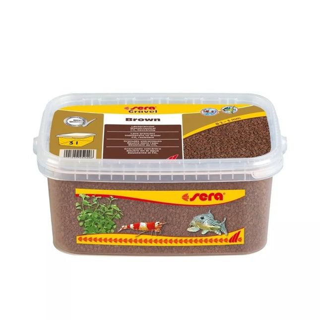 Sera gruntas akvariumui, rudas, 2-3 mm, 3 l
