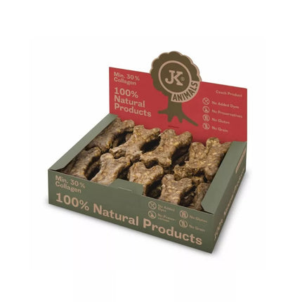 Skanėstas šunims galvijų odos kaulai su vabzdžių miltais ir rudadumbliais (0,5 %), 27 vnt.