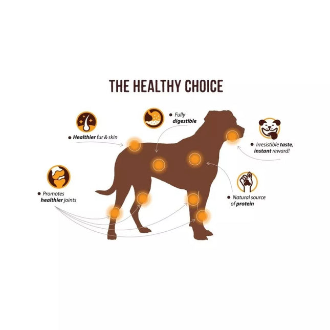 Skanėstas šunims riešutų sviesto skonio kolageno pagaliukai, M, 12,5 cm, 1 vnt.